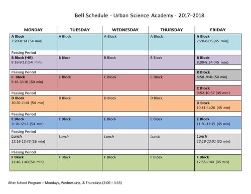 Bell Schedule 