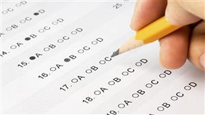 Person taking test